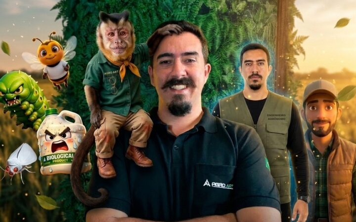 Engenheiro agrônomo cria a Agro Art e aposta em vídeos produzidos com inteligência artificial para aproximar empresas, profissionais e produtores rurais da inovação.